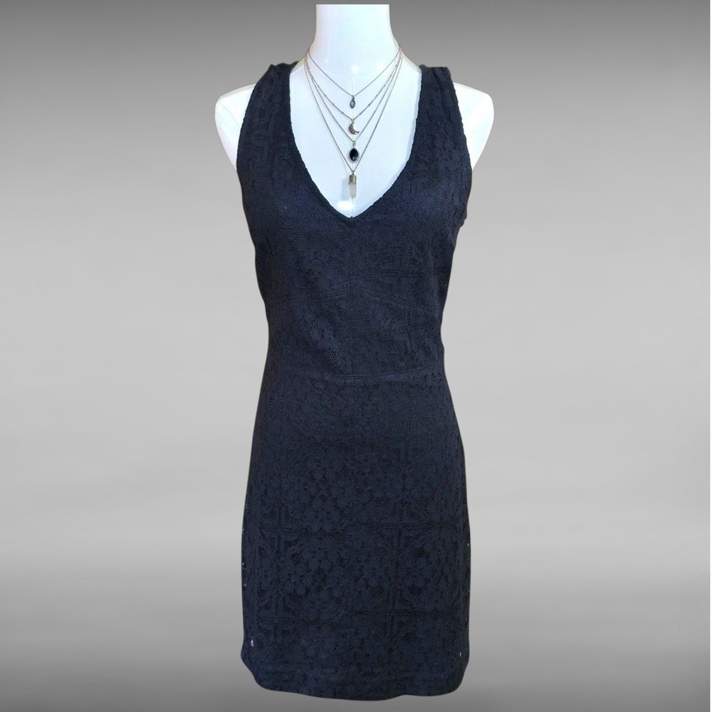 NWT Y2K Hollister Gothic Romantic Lace Corset Lace Up Cutout Mini Dress Womens M